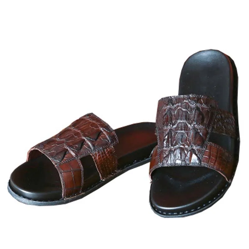 ourui new  arrival male leisure slippers crocodile  summer sandals men