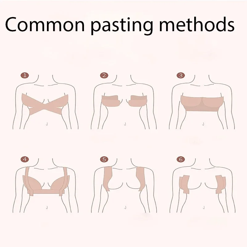 Neue Heiße 5/7,5/10 cm Mehrfarbige Boob Tape Atmungsaktive Klebstoff Klebrige Bhs für Brust Lift Band nippel Pasties Abdeckungen Trägerlosen Bh