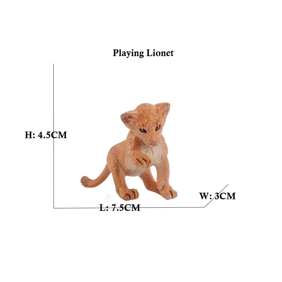 สมจริง PVC ป่าสัตว์ป่าแอฟริกัน Lioness ชุด Lionet ตุ๊กตาขยับแขนขาได้ Lion Figurines คอลเลกชันของเล่นเด็กการศึกษาของขวัญ