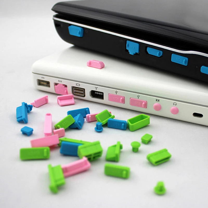Air13.6 M2 A2681 Pro/M1 Soft Silicone Dust Plug Protection Set For Laptop Dust Plugs Soft Silicone Anti-dust Plugs Protect Set