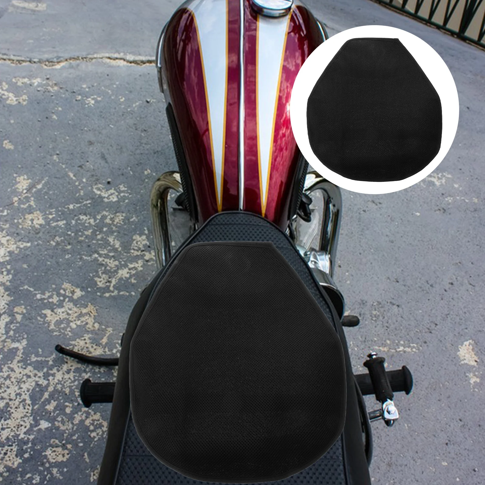 

Breathable Cover For Scooter Gel Motorcycle Seat Cushion Waterproof Stain Resistant Mesh For Moped Atv Mini Bike Rear Seat
