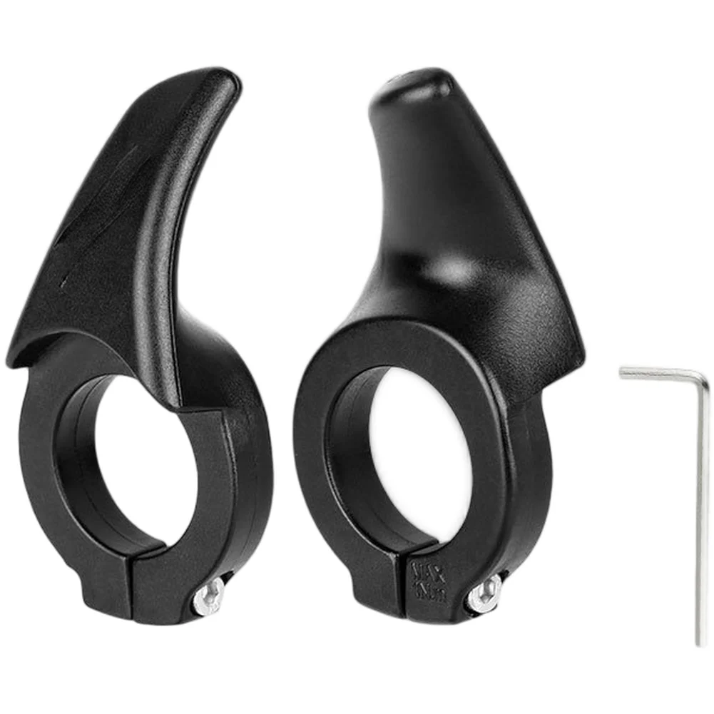 1 زوج دراجة هوائية جبلية القرن على شكل نائب الإبهام بقية مقبض مقود دراجة النايلون عدم الانزلاق مقبض مع عرافة وجع قابل للتعديل الدراجات جزء #6