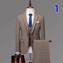 T2071 suit for men Korean style for work Korean style slim suit for group suits dress groomsmen suit business formal suit autumn