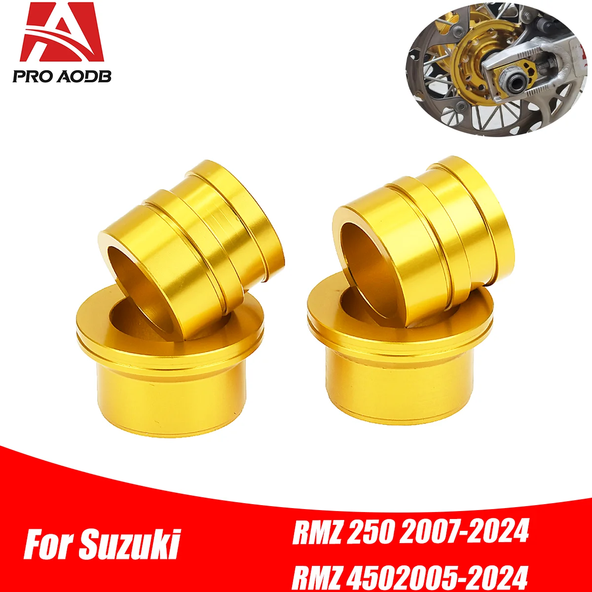 For Suzuki RM Z250 Z450 RMZ250 RMZ450 RMX450Z RMX 450Z 2007-2015 2016 2017 2018 2019 Motorcycle CNC Front Rear Wheel Hub Spacer
