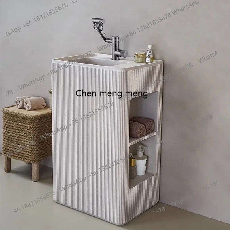 

X Bathroom cabinet, column basin, floor-to-ceiling integrated art hand basin, toilet storage, face basin
