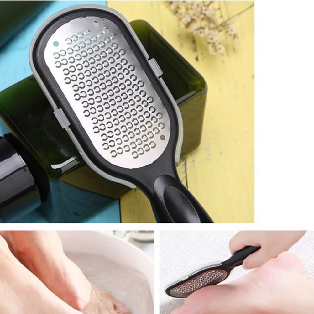 

2pcs Foot Board Grinding Stone Rasp File Callus Remover Pedicure Scraper Files Stainless Steel Durable Dry Skin Professional