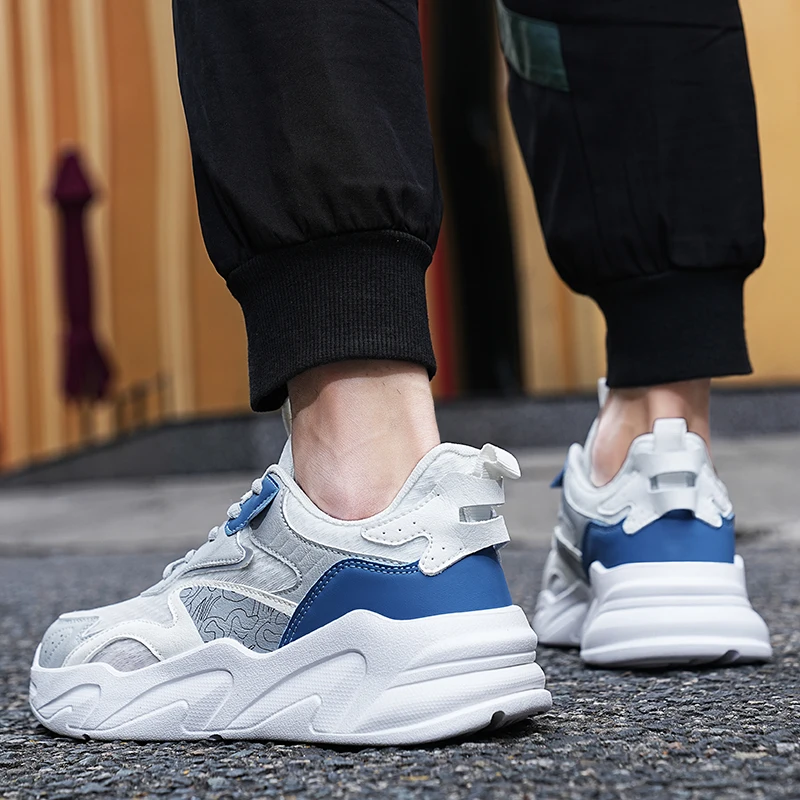 Oversize Leisure Joggging Sports Shoes Summer Breathable Running Shoes Men Chunky Sneakers Outdoor Walking Shoes Male Footwear