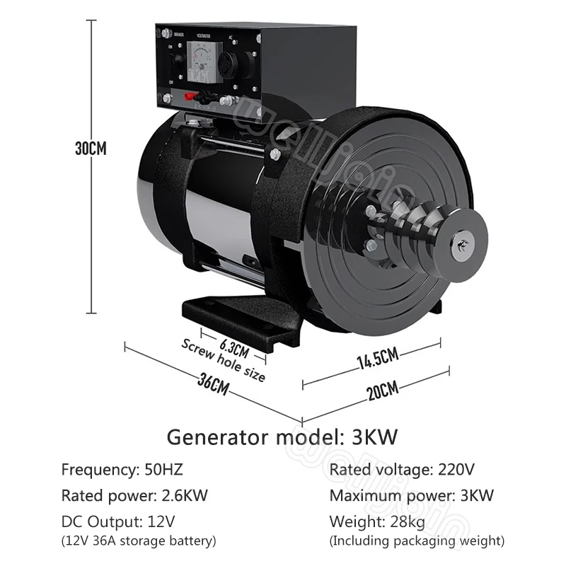 220V high-power small generator 3KW 5KW 6KW 8KW 10KW diesel single-phase generator frequency 50HZ