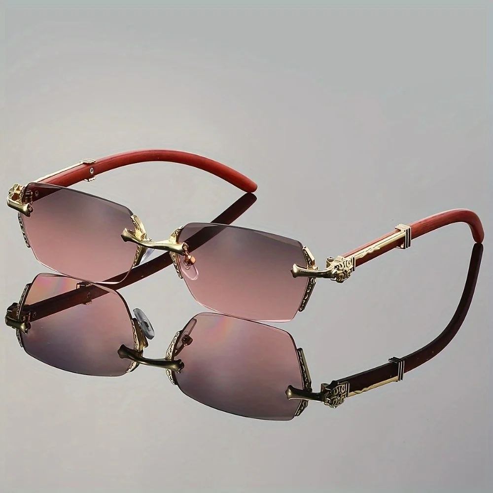 قطعة واحدة من النظارات الشمسية بدون إطار، مناسبة لكل من الرجال والنساء، متوفرة بألوان متعددة، ومثالية للارتداء اليومي #4