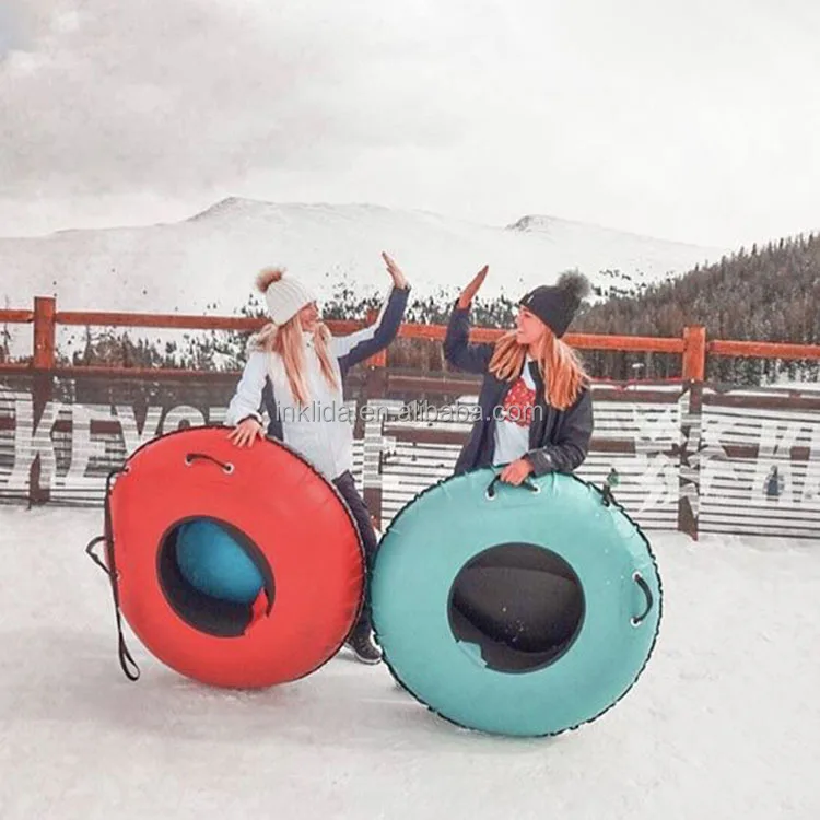

Winter Inflatable Snow Slide, Thickened Version with Seat Cushion PVC Snow Slide, Suitable for Children and Adults Snow Sports