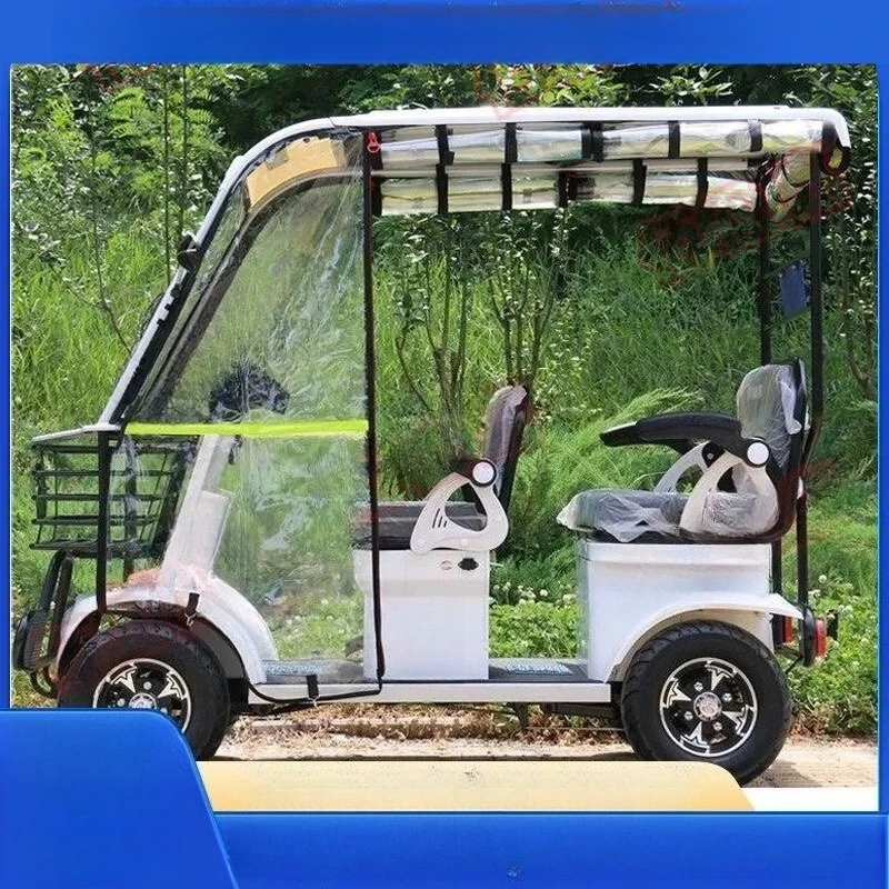 1Pcs Four-wheel Electric Vehicle Special Rain Curtain E6E8E900 Small Bus Electric Vehicle Fully Transparent Sunshade Canopy