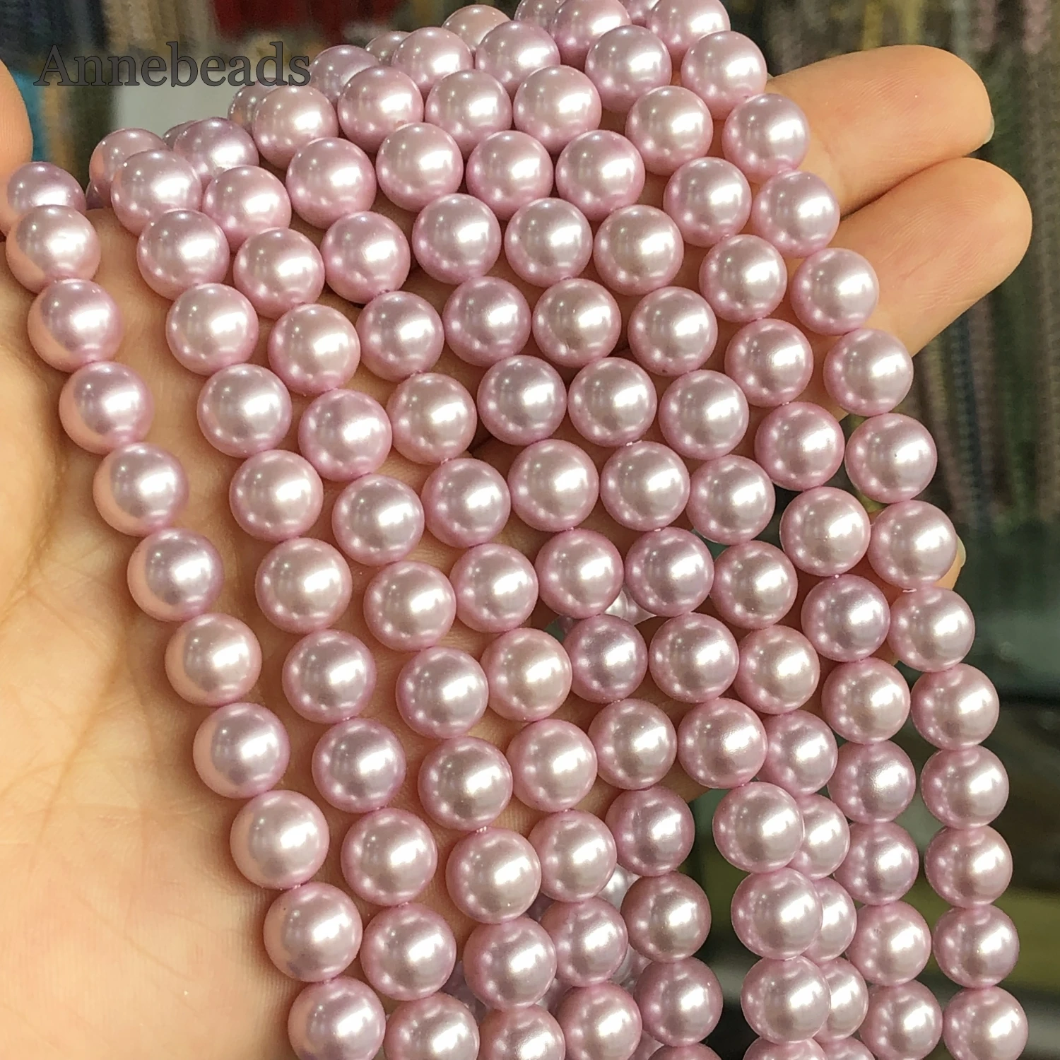 Natural Shell Bead Pink Imitation Pearl Beads Loose Spacer Beads For Jewelry Making Diy Woman Bracelet Necklace 6/8/10/12MM