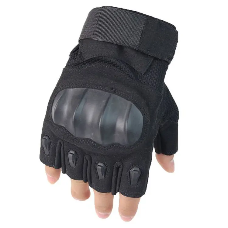 

Gujia Hard Knuckle Fingerless Half Finger Tactical Gloves For Training Hunting Riding Game