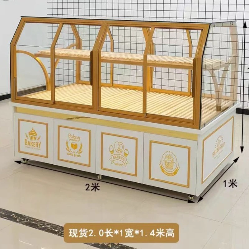 Side Cabinet Baking Shelf Commercial Glass Cake Pastry Shop Model Cabinet