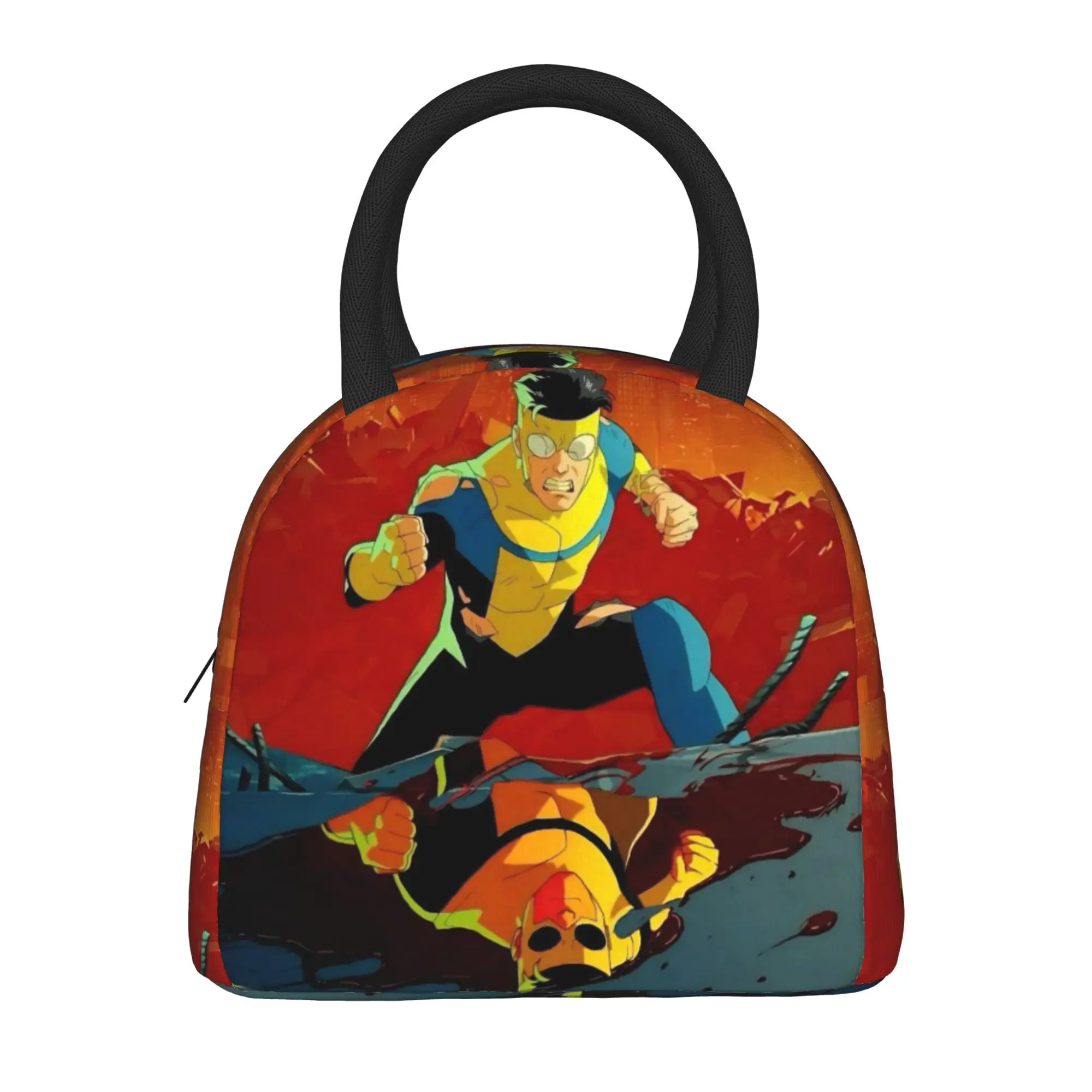 Invincibles Comic Insulated Lunch Bag for Men Women  Storage Food Box Leakproof Thermal Cooler Lunch Boxes For School Office