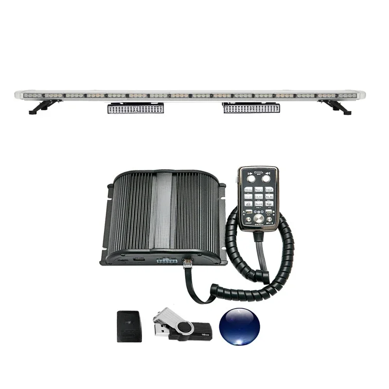 

Bluetooth function strobe roof ultra-thin light bar LED long row warning flash light 1.8 meters 8400-4C + dual speakers