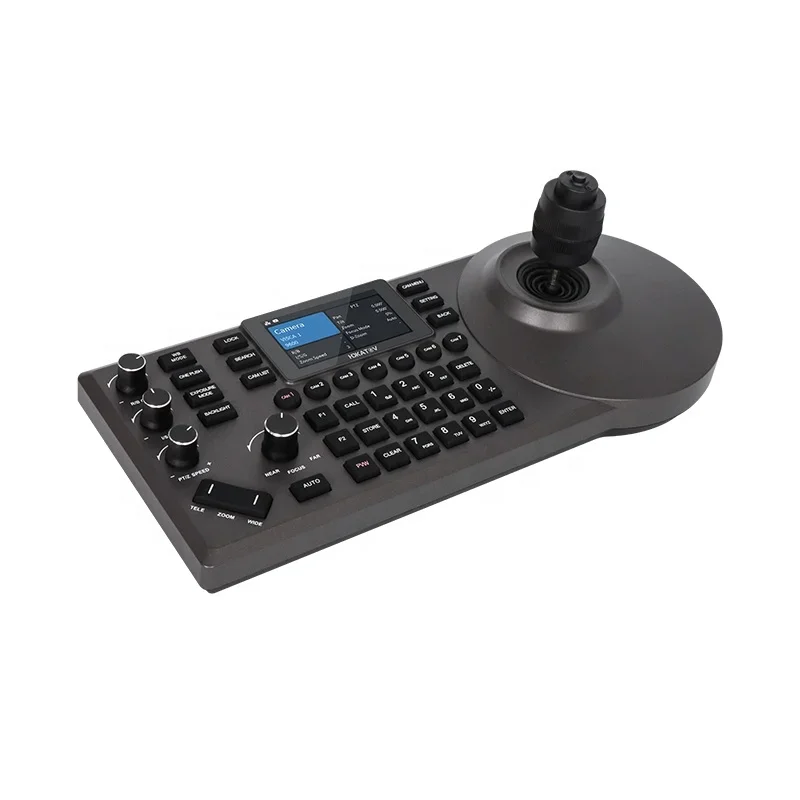 HD KC20N 4D Joystick Panel PTZ Camera Controller With 3-inch LCD,IP,NDl,PELCO D/P,RS232, RS485,Church,Education, Broadcast