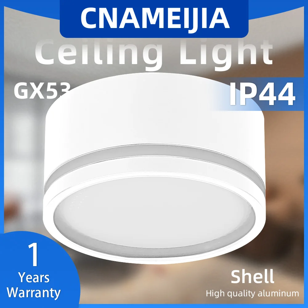 GX53 punktowe oświetlenie Led kuchnia Led typu Downlight wymienna żarówka oświetlenie w dół salon lampa sufitowa Home Decor kryty reflektor