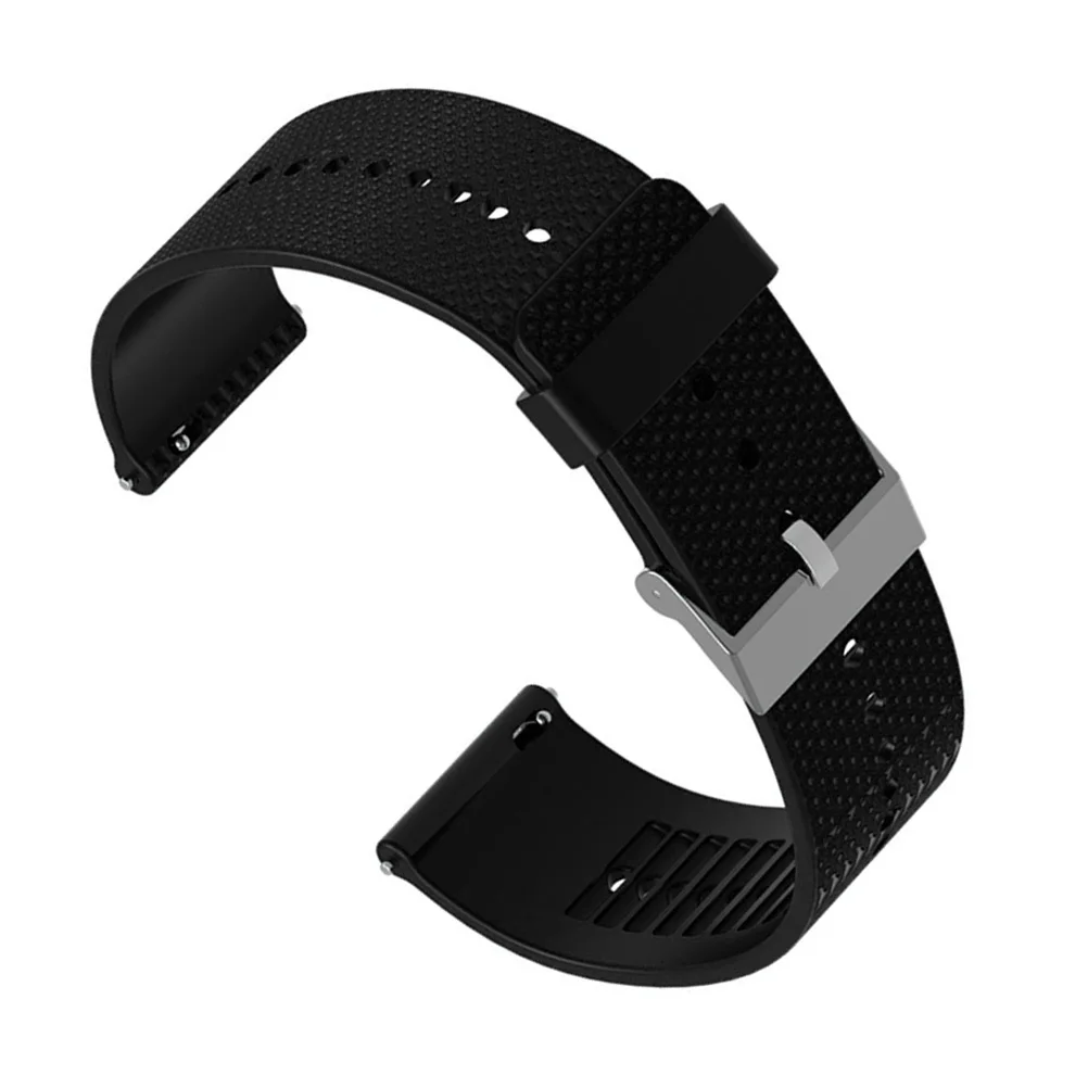 

Silicone Watch Band Black Durable Replacement Strap For Men Wristband Compatible With Polar Ignite Workout