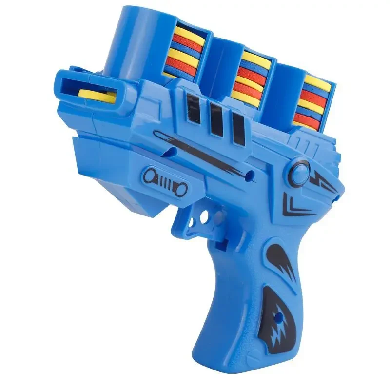 Giocattoli divertenti per bambini pistole a disco volante espulsione disco volante 100 EVA proiettili morbidi pistola giocattolo giochi all\'aperto