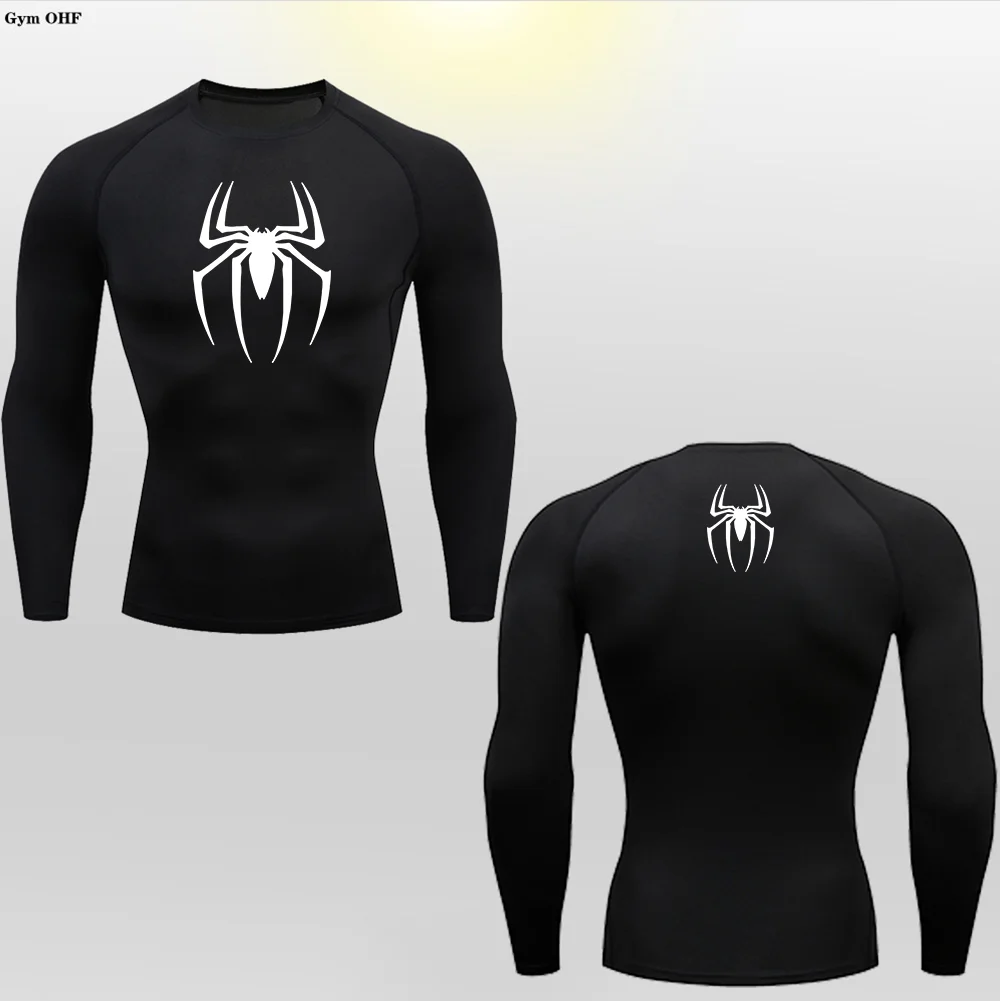 Spider Graphic Shirts for Men Gym T-Shirts Men Sports Running Quick Dry Shirt for Men Fitness Sport Tight fitting Tailored cloth