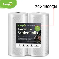 SaengQ Kitchen Food Vacuum Sealer Bag Sous Vide Torby do przechowywania do pakowania próżniowego 12/15/20/25/30cm * 1500cm / rolki