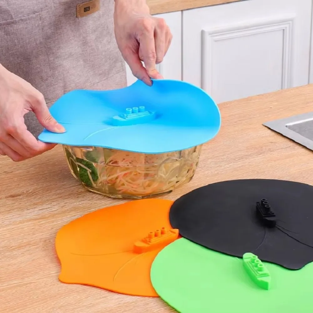

New Silicone Steam Chimney Lid Soft Steam Hole Food Wrap Bowl Pot Lid Anti-overflow Microwave Bowl Cover Cooking Kitchen Tool