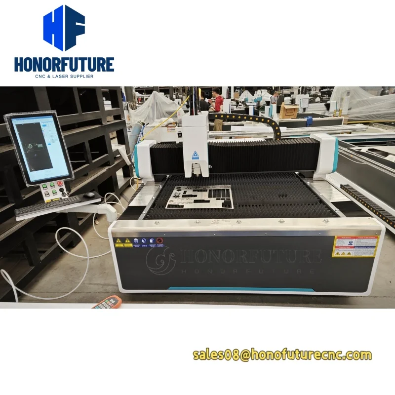 1.5kw 2000w 3kw 6000w Metal Cnc Fiber Laser Cutting Machine Laser Cutter for Carbon Metal Cutting with MAX Raycus Laser Power