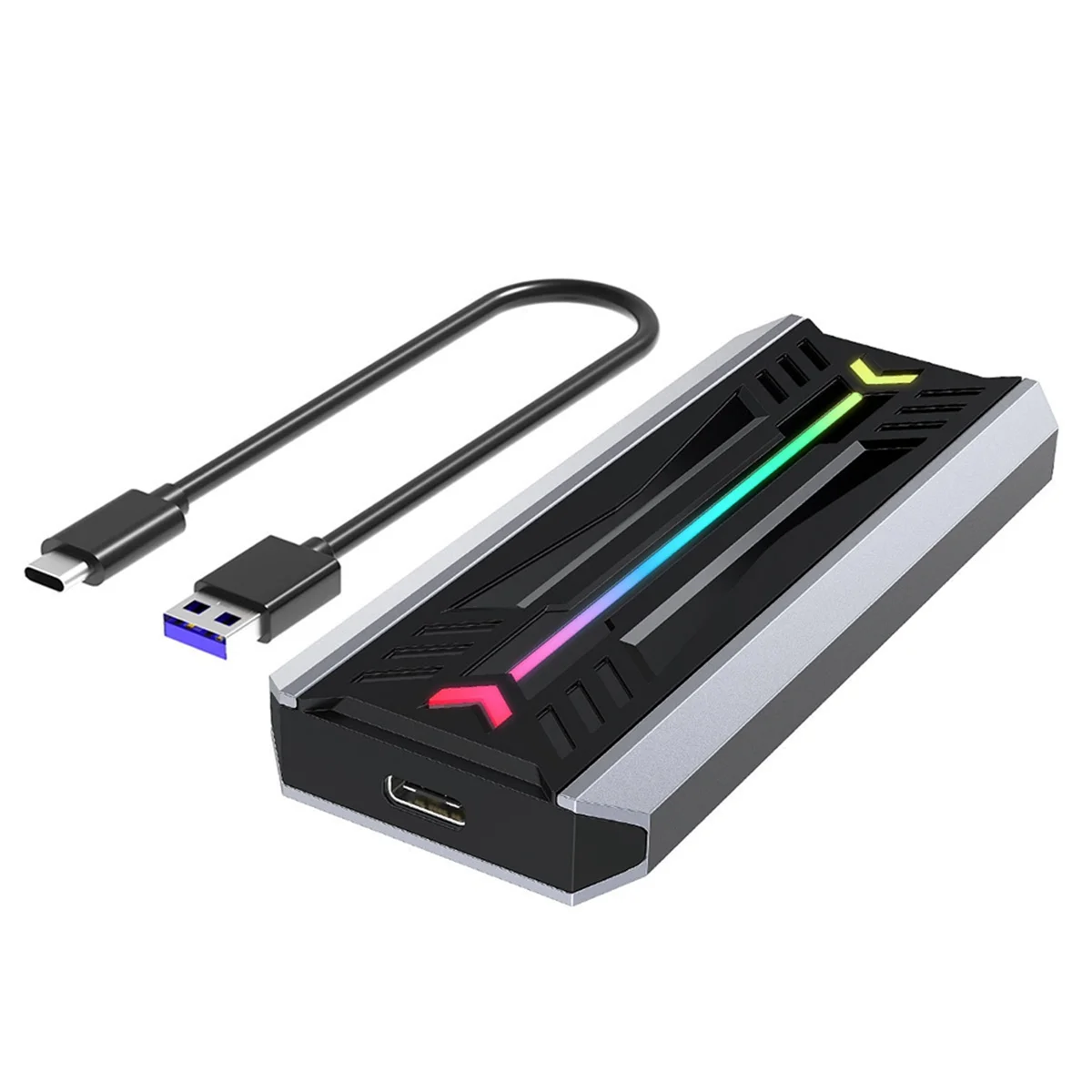 حاوية BISMZ الخارجية Nvme M2 SSD M.2 NGFF NVME حافظة محرك الحالة الصلبة ذات البروتوكول المزدوج يدعم M.2 NGFF 2230/2242/2260/2280