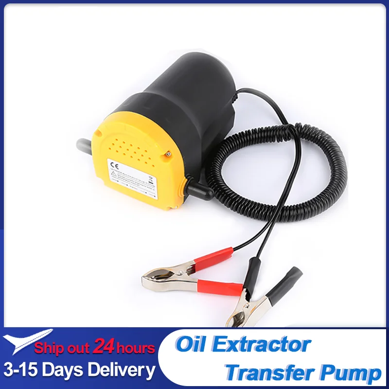 12V Electric Car Engine Oil Pump Diesel Fuel Sump Extractor Scavenge Transfer Pump with Hose Kit for Boat Motorcycle