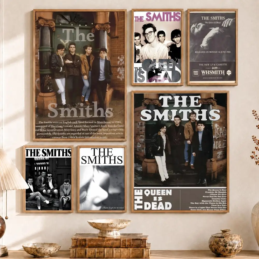 Band T-The Smiths-s Poster Vintage Self Adhesive PP Wall Art Home Bar Bedroom Decor Gift
