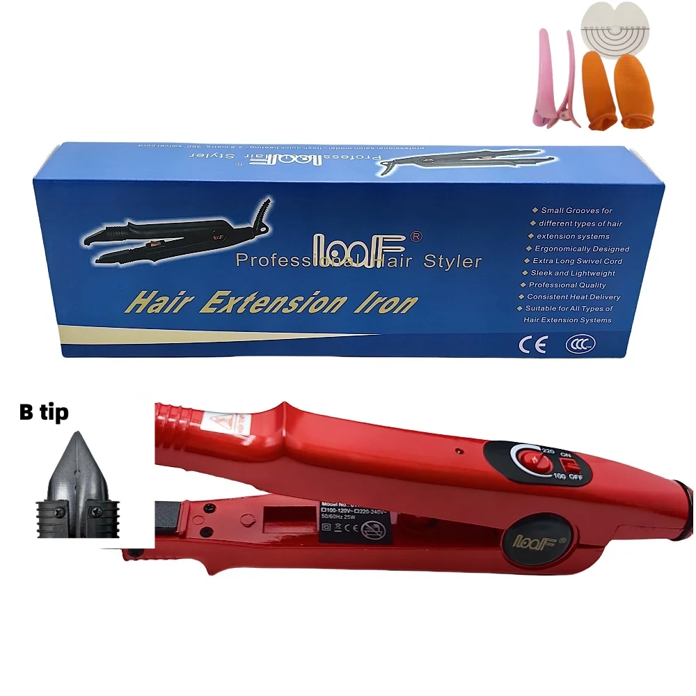 611B pointed high-temperature mini seamless hair extension tool, professional hairdressing installation tool