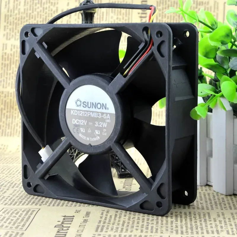 Original Built-in SUNON KD1212PMB-6A 12V 3.2W 12038 12CM Chassis Cooling Fan for Electronics Enclosures