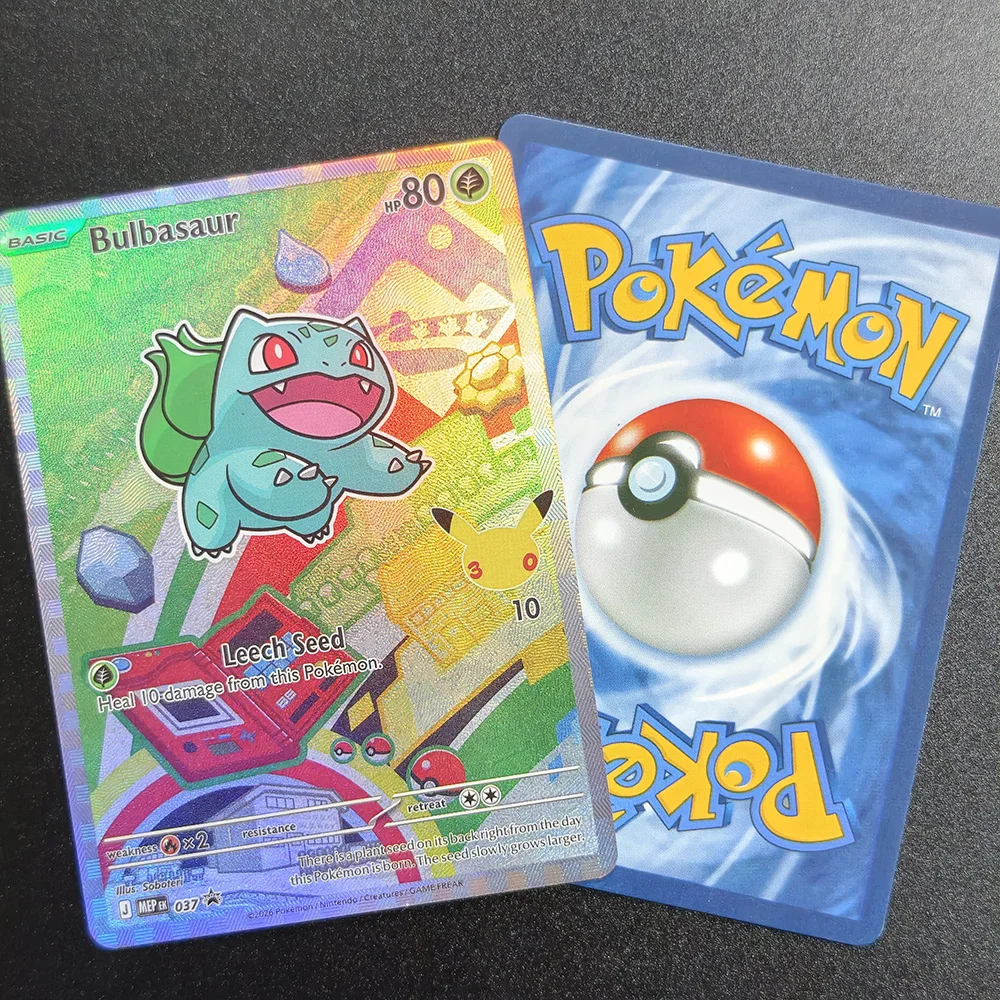 Proxy PKM cards 30TH Celebration First Partners Gen 1 Starters Illustration Promo Set MEP English TCG Game Collection Card