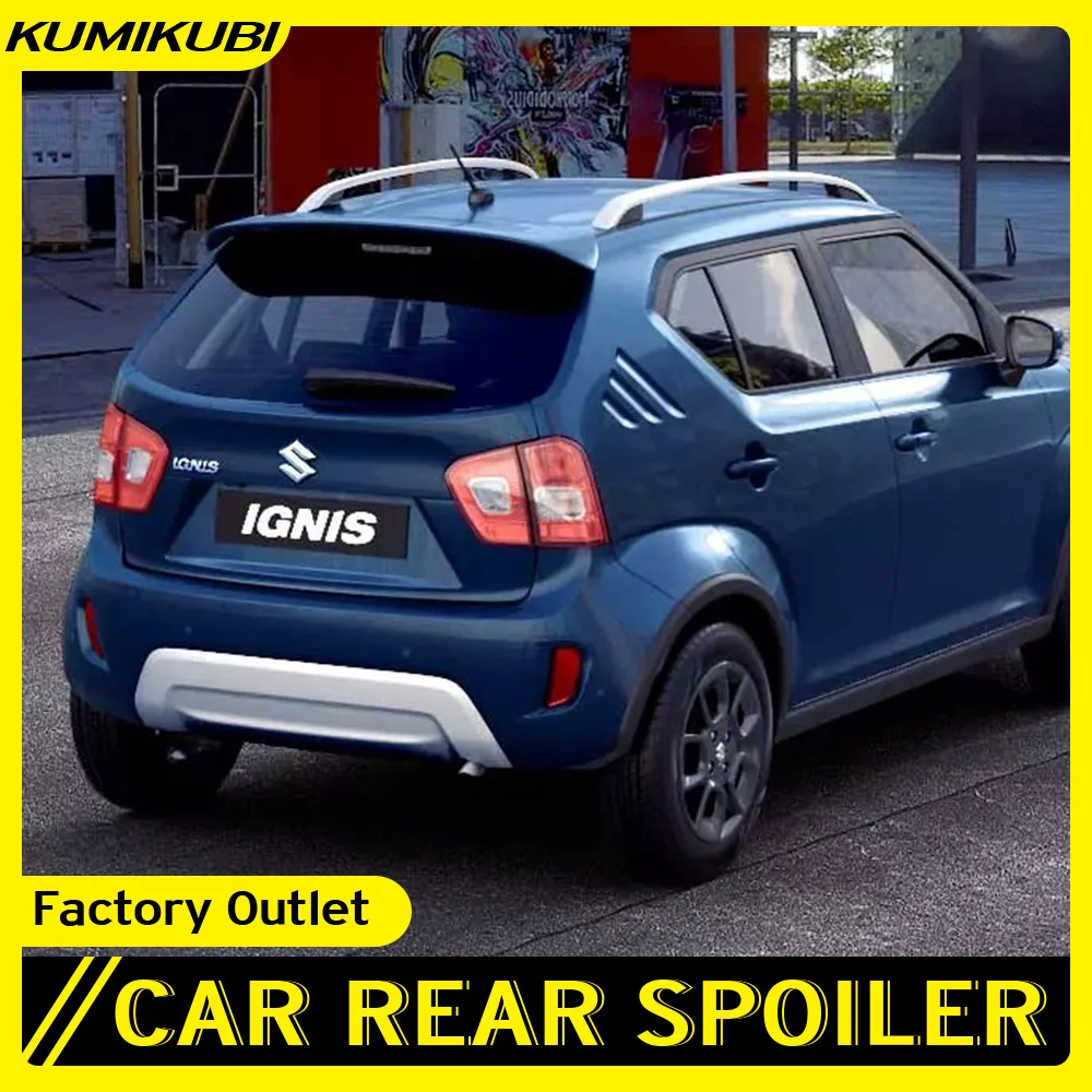 Rear Trunk Spoiler Car Styling Rear Trunk Boot Roof Spoiler For Suzuki IGNIS 2017 2018 2019 2020 Carbon Fiber Tail Spoiler