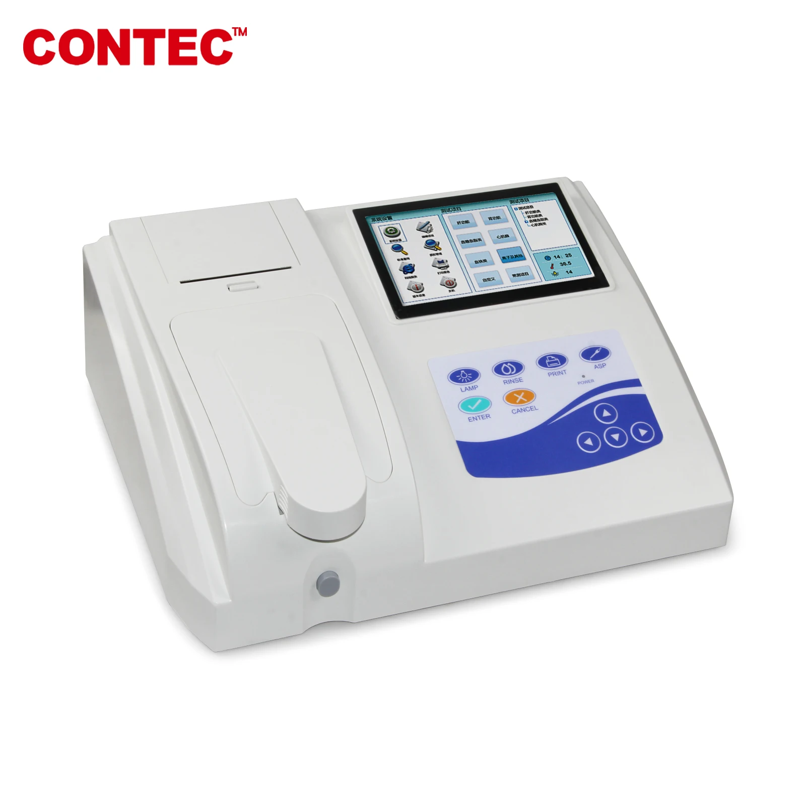 CONTEC Touch Screen BC300 Semi-auto Biochemistry Analyzer, Open reagent Blood glucose,Blood lipids 3 modes