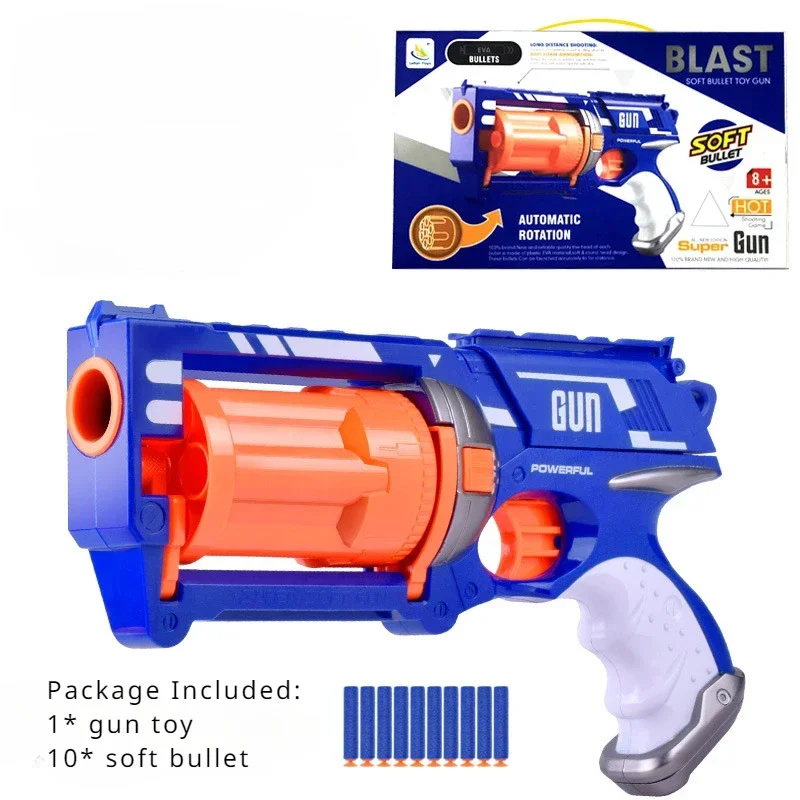 Foam Blasters Gun Kits para crianças Balas macias Brinquedo de plástico Arma de pistola Long Range Dart Blaster Presente de aniversário para crianças