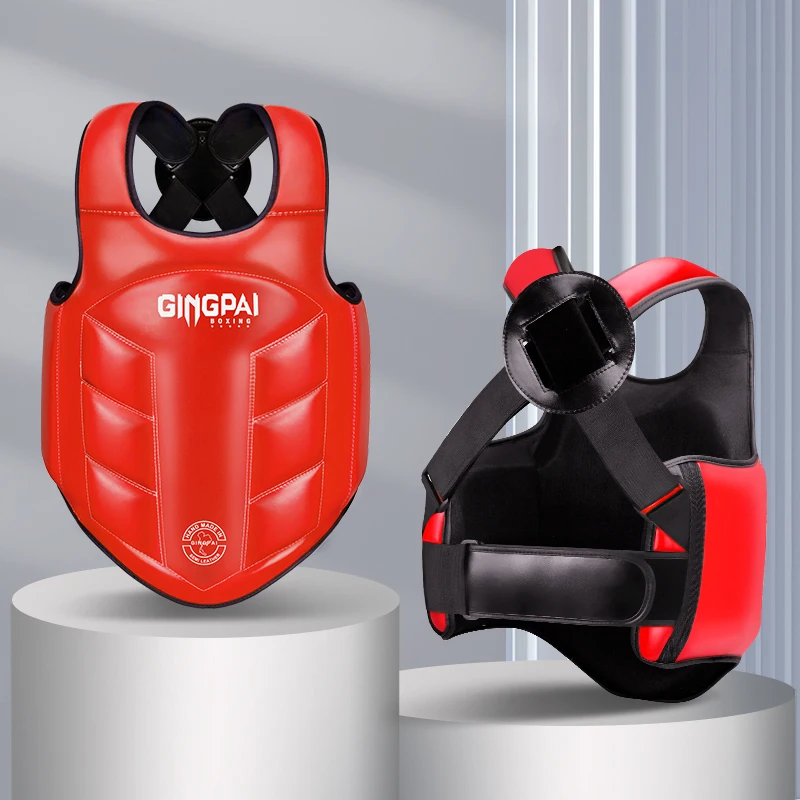 GINGPAI SPORT Boxen Körperschutz Brustschutz Weste Kinder MMA Kick Equipment Sanda Kampfsport Taekwondo Training Karate Muay Thai Uniform 5