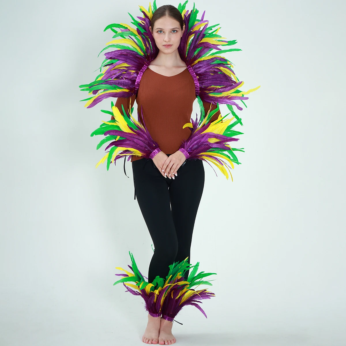 شال ريش أنيق للهالوين للنساء فاسق كوسبلاي للحفلات التنكرية على طراز كرنفال ملحق للرقص للفتيات #2