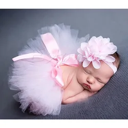 Cute Toddler Newborn Baby Girl Tutu Skirt & Headband Photo Prop Costume Outfit