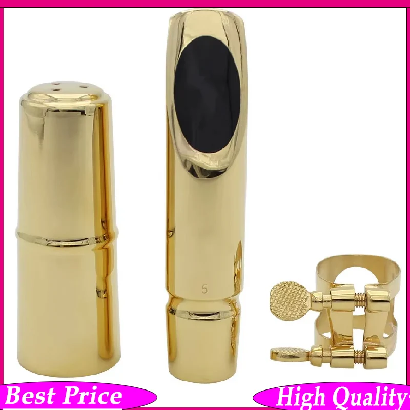 

Позолоченный металлический мундштук для альт-саксофона Eb – набор размеров 5C, 6C, 7C, 8C для яркого звука и улучшенной отдачи