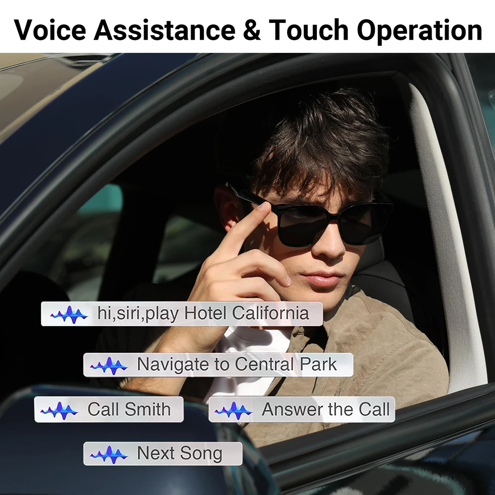 Умные очки с искусственным интеллектом, Bluetooth-вызов, музыка, голосовой помощник, управление камерой, видеозапись, идентификация объекта, умные солнцезащитные очки