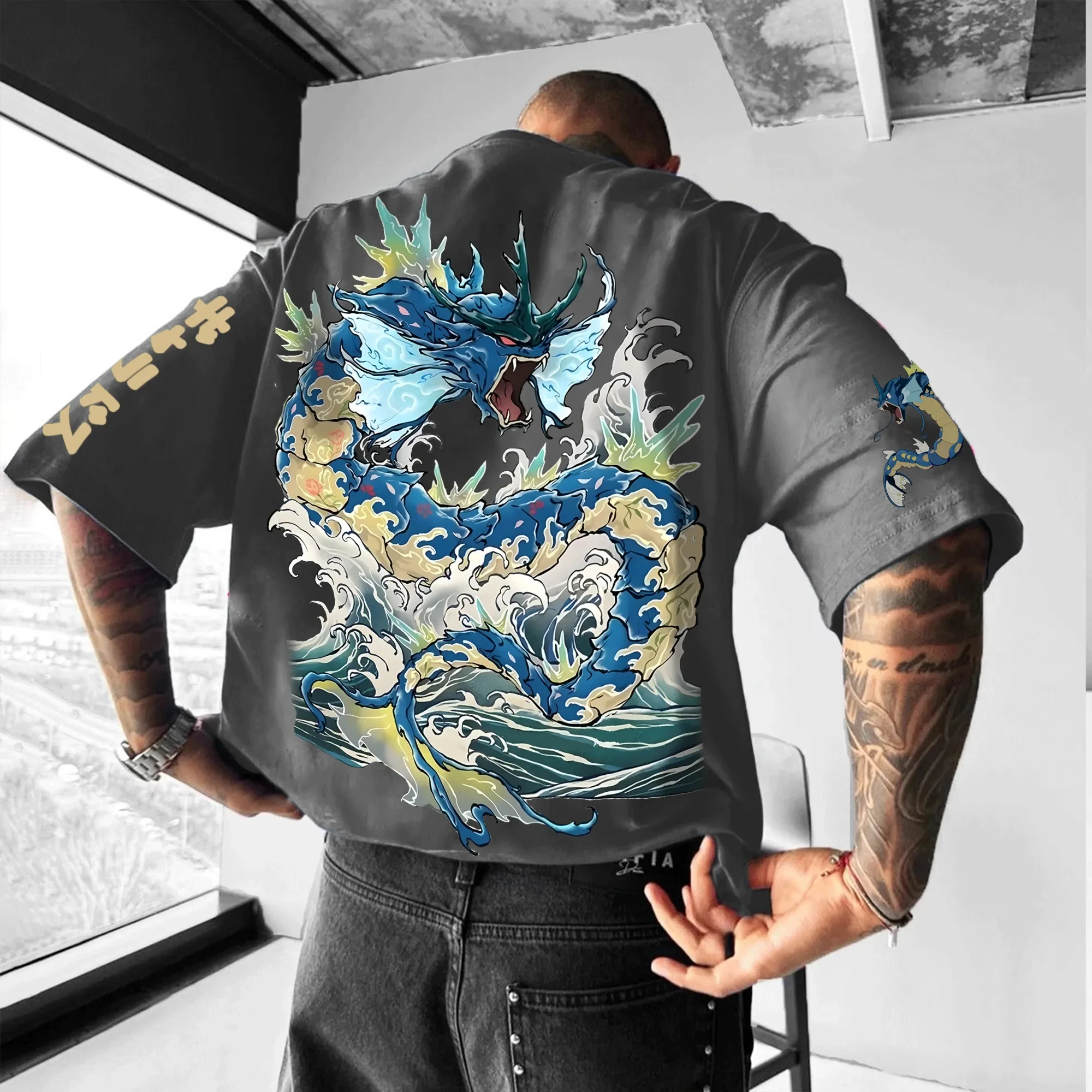 Camiseta de manga corta con articulación de Pokémon, ropa para hombres y mujeres, camiseta de manga corta Popular informal de tendencia de verano