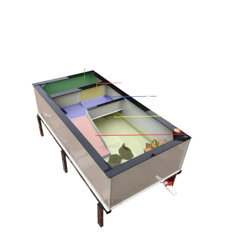 Turtle tank with drying platform Large seed box villa Turtle pond Household turtle box Breeding box  special
