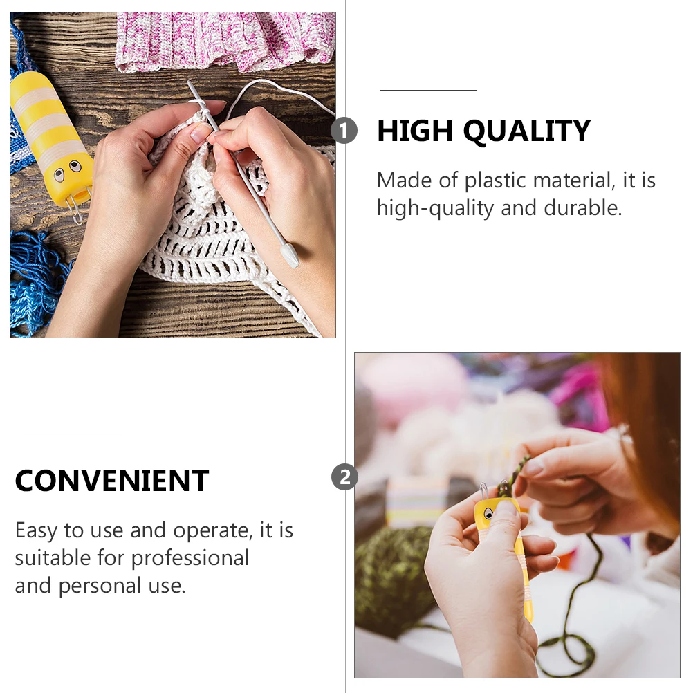 

2Pcs Knitting Needles Smooth Pegs No Burrs French Knitter Cable Spinner 4 Peg Prong Baby Stylish Shaped
