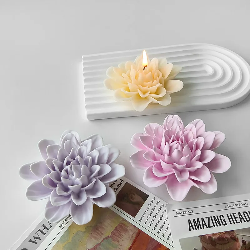 

3D Resin Peony Flower Silicone Molds Candle Flower Fondant Silicone Mold for Handmade Candy Chocolate Epoxy Casting Resin Craft