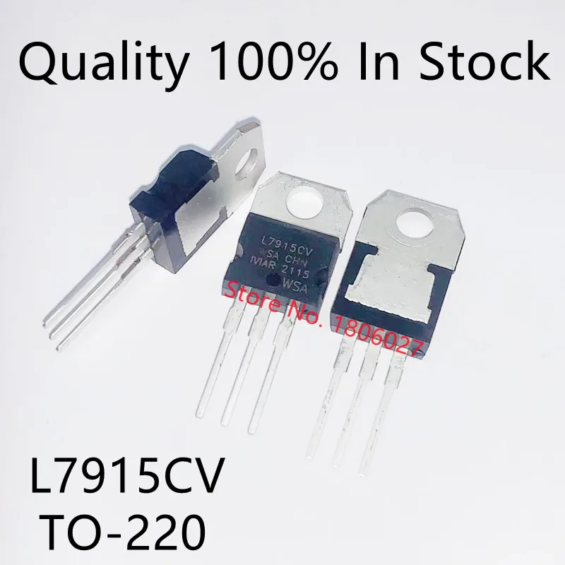 10pcs/lot   L7915CV  7915 TO-220 1.5A 15V  three terminal voltage regulator