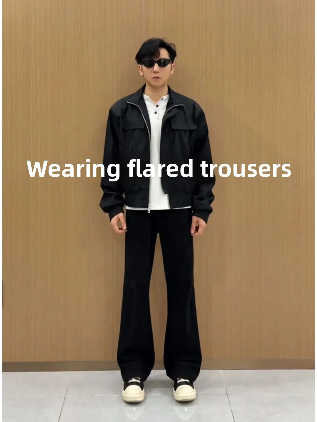 

Cleanfit Bla Men's Micro Flared Pants Spring High-End Slimming Knife Trousers mid Waist Straight Leg Youth Faion