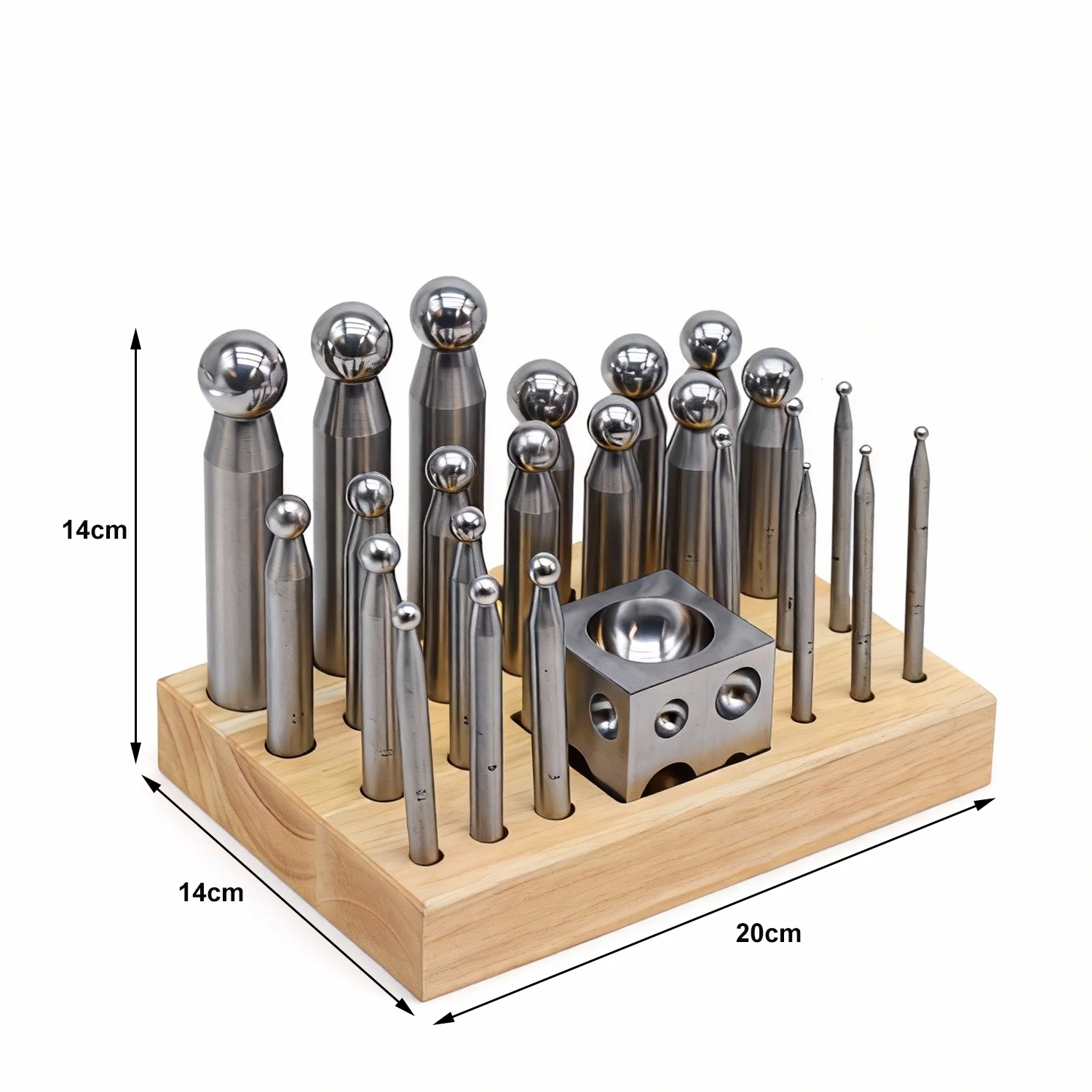 25pcs Steel Dapping Block Punc - Dapping Block And Punch Set Jewelry Doming review and price