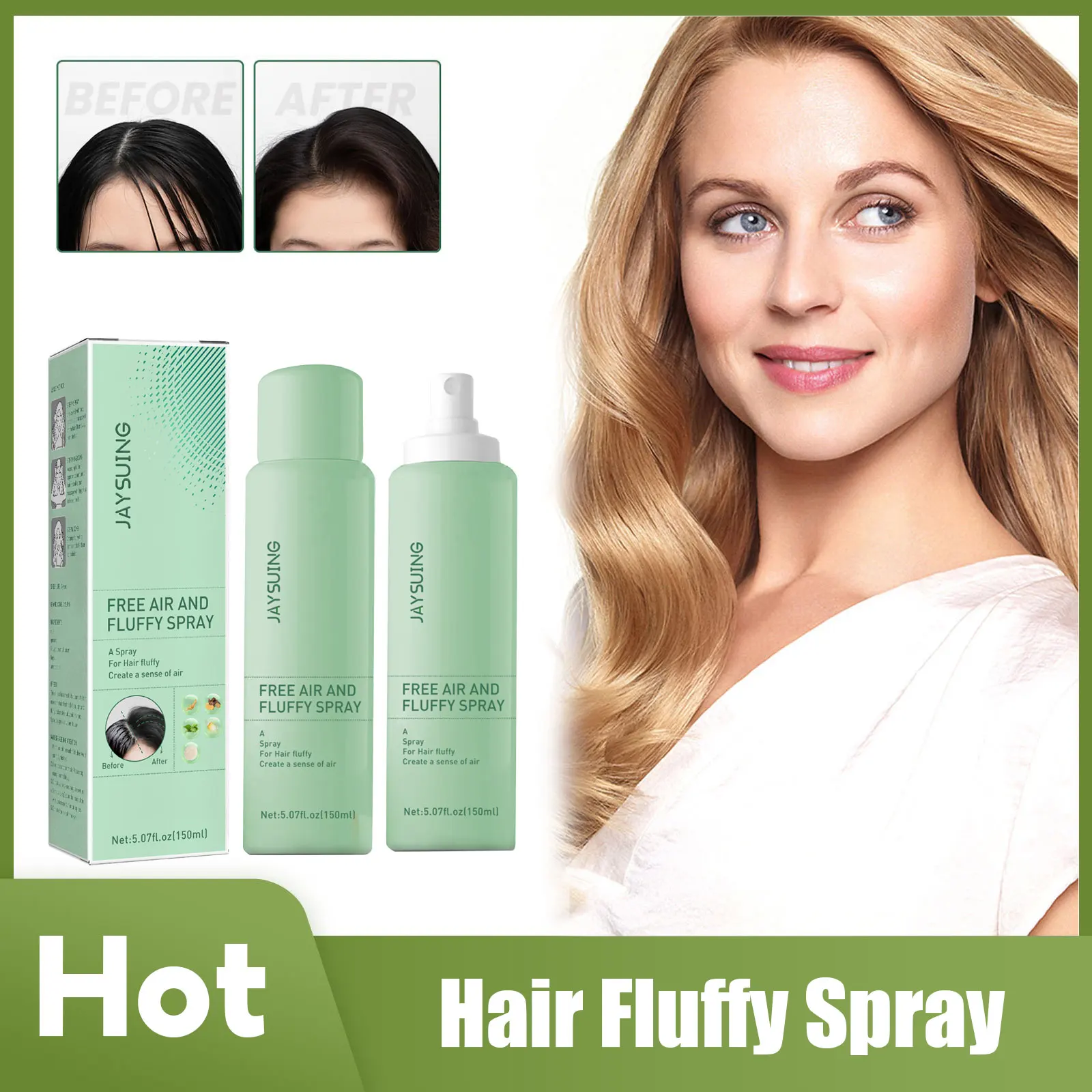 

Dry Shampoo Spray for Hair Washing Free Smoothing Refreshing Professional Volumizing Hairs Oil Control No Wash Hair Fluffy Spray